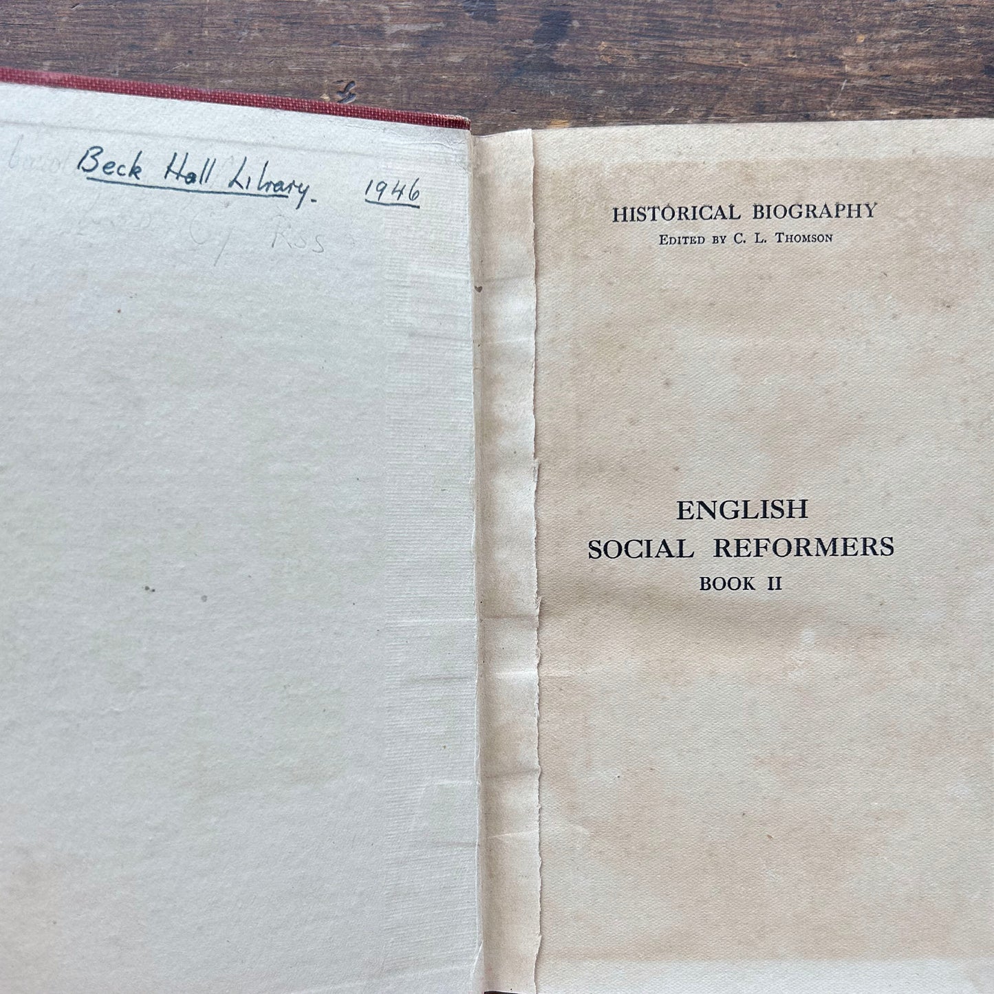 English Social Reformers - Book II 1926-1865 - George Guest (Preloved)
