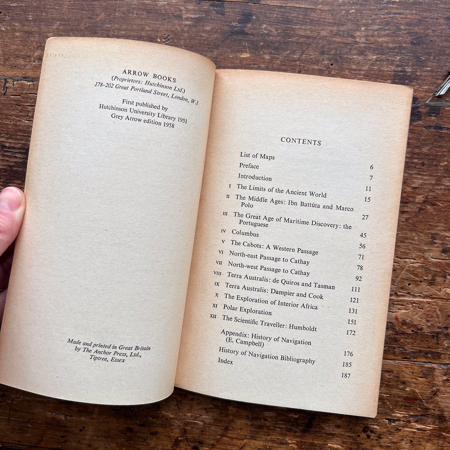 Exploration and Discovery - H. J. Wood - Vintage Grey Arrow - 1958 (Preloved)