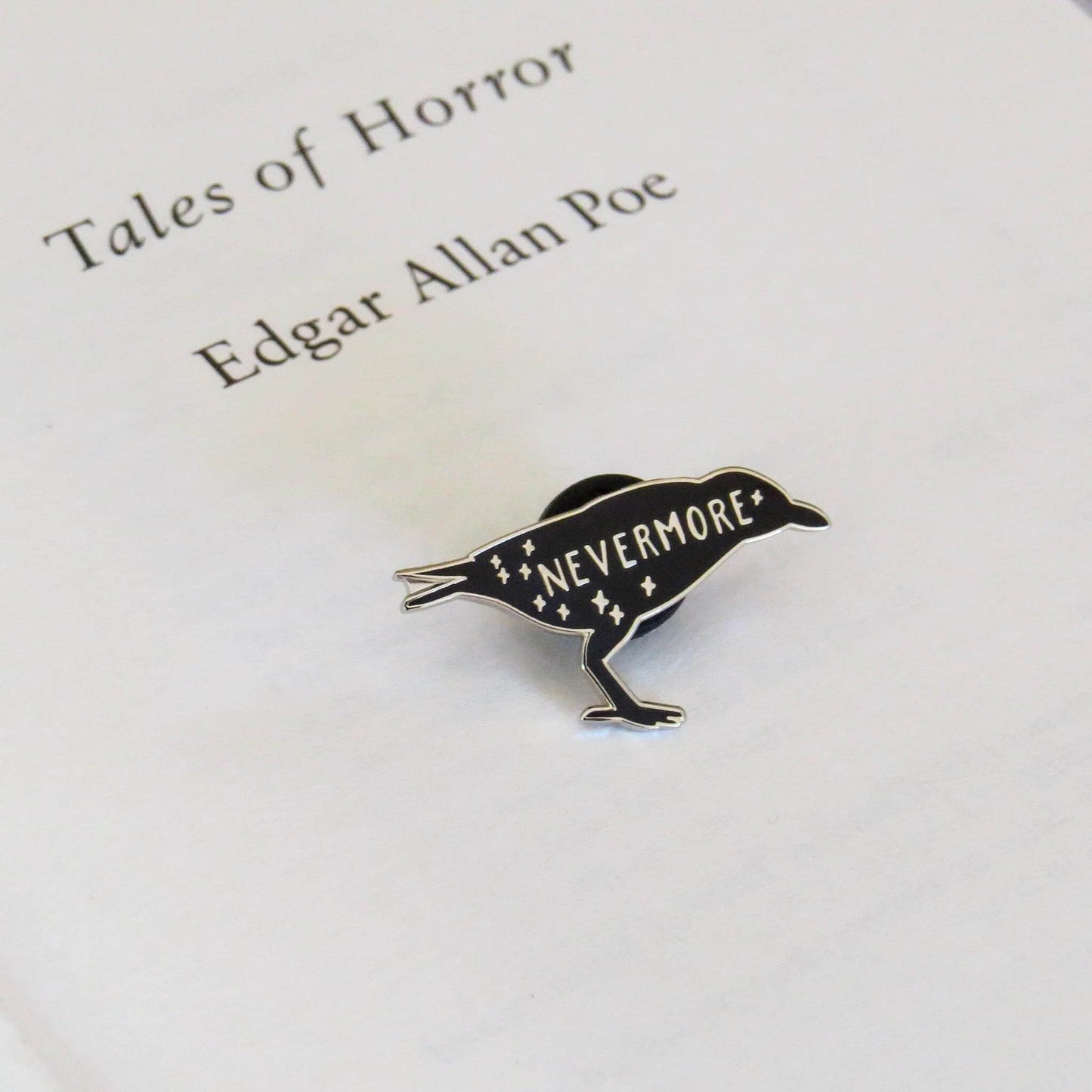 Enamel Pin - The Raven - Nevermore - Edgar Allan Poe