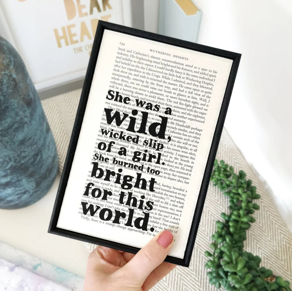 Book Print - She Burned Too Bright - Wuthering Heights