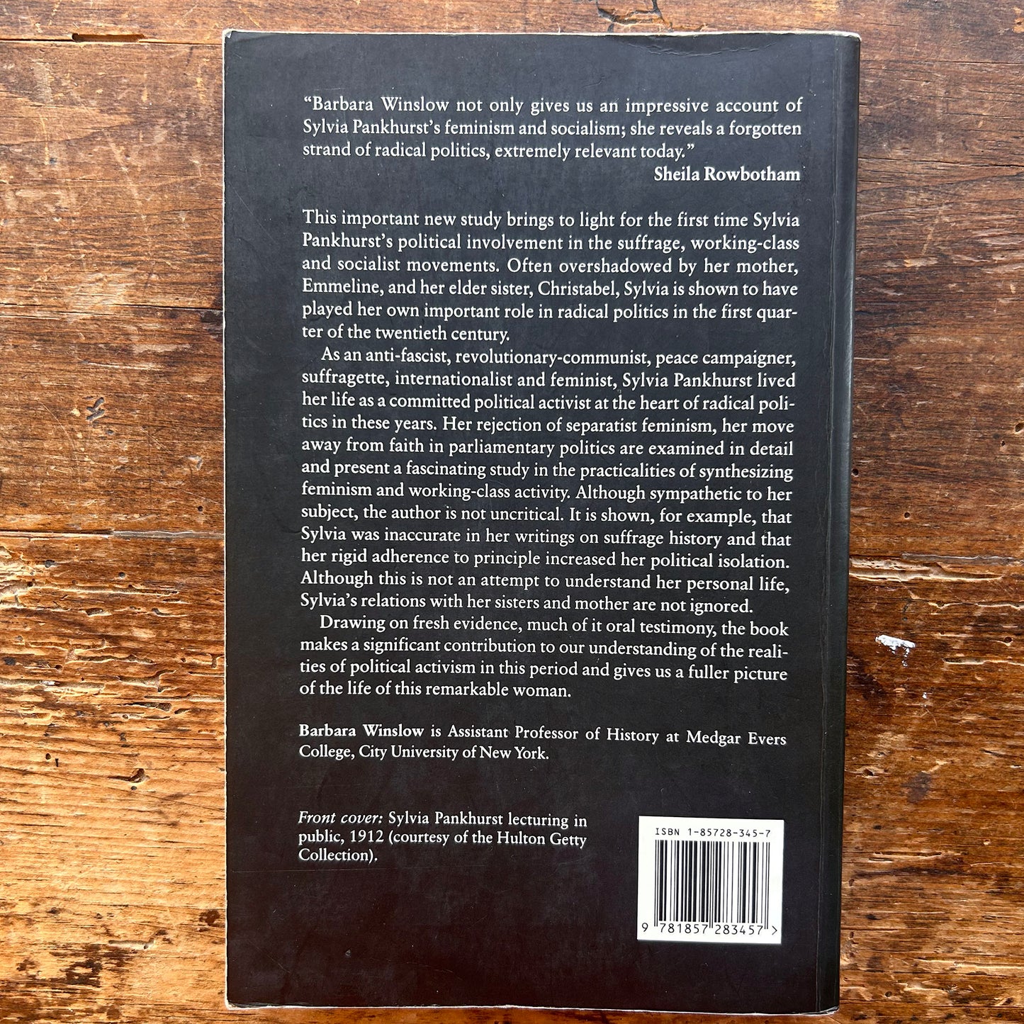 Sylvia Pankhurst - Sexual Politics and Political Activism - Barbara Winslow (Preloved)