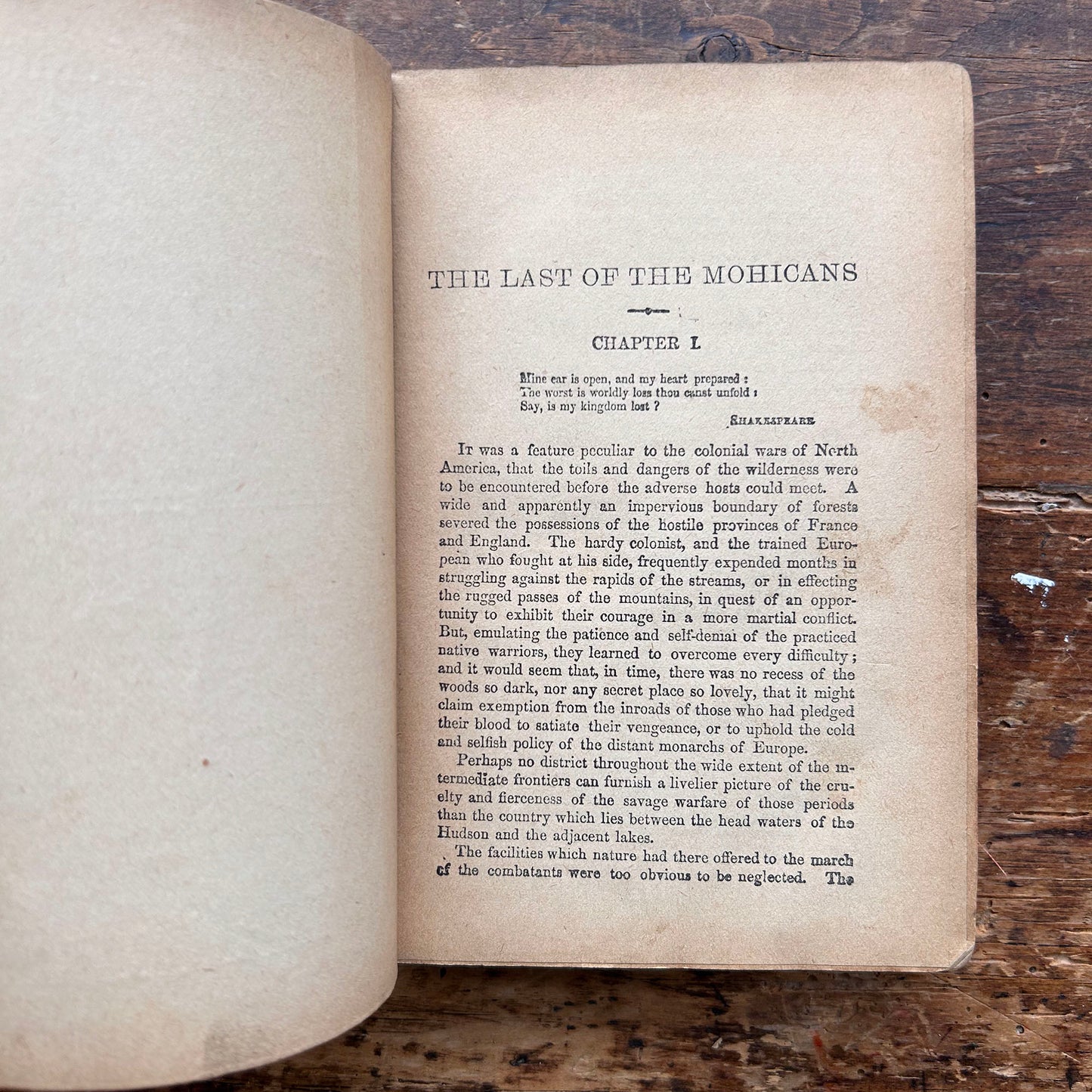 The Last of The Mohicans - Antique Edition - 1897 (Preloved)
