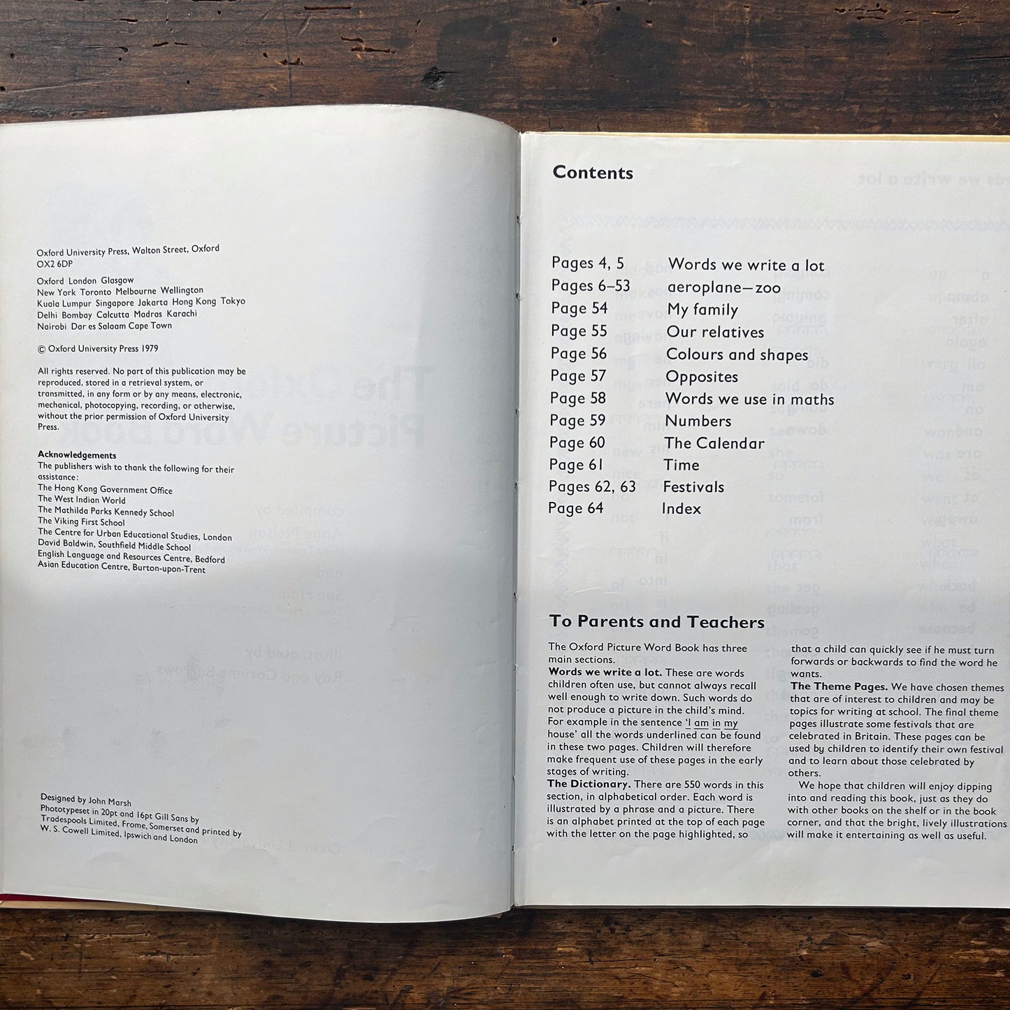 The Oxford Picture Word Book - 1979 (Preloved)