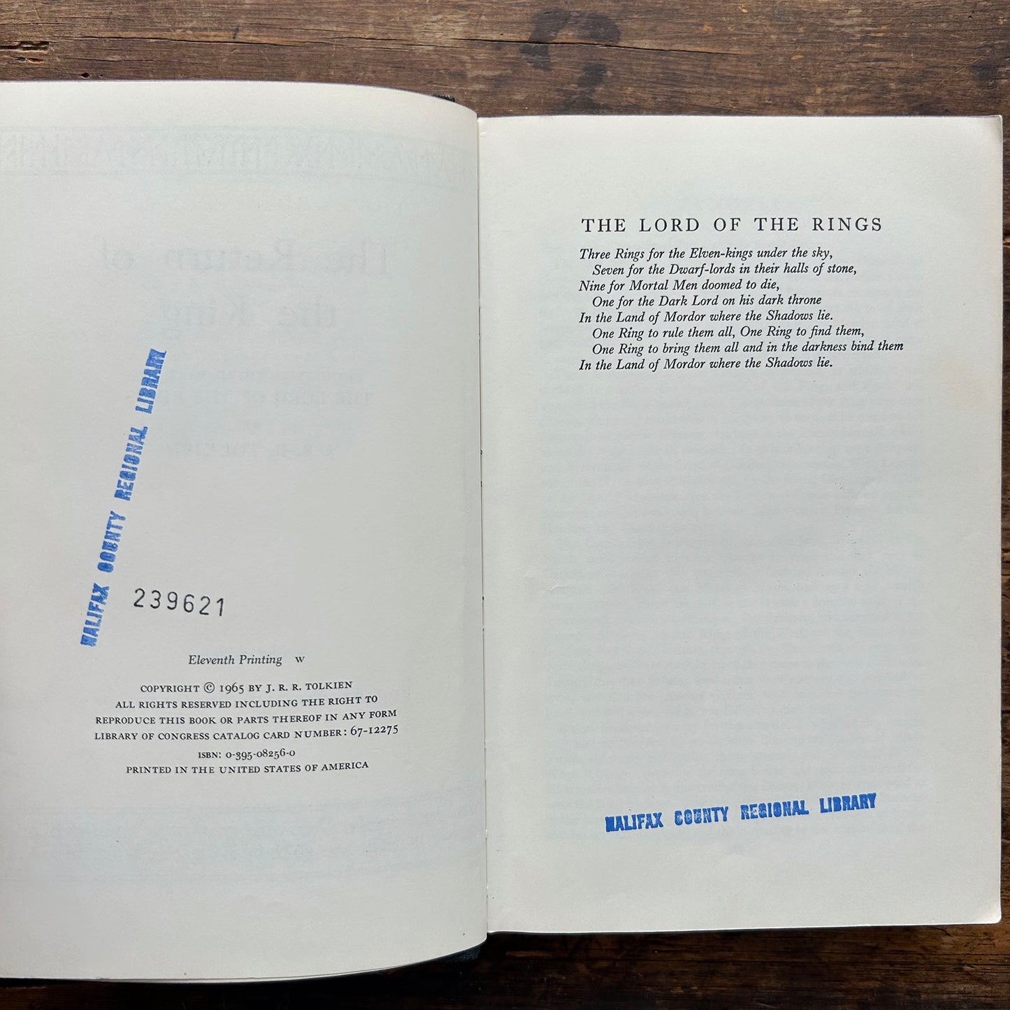 The Return of the King - HMCO - J R R Tolkien Early 1965 Edition (Preloved)