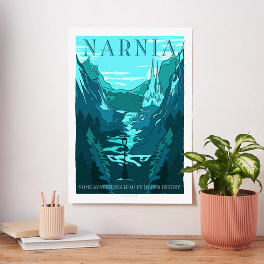 Travel Poster / Art Print - The Lion, the Witch and the Wardrobe - Narnia