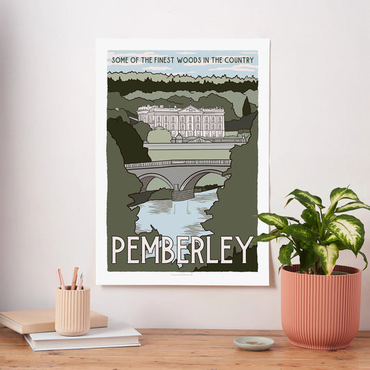 Travel Poster / Art Print - Pride and Prejudice - Pemberley