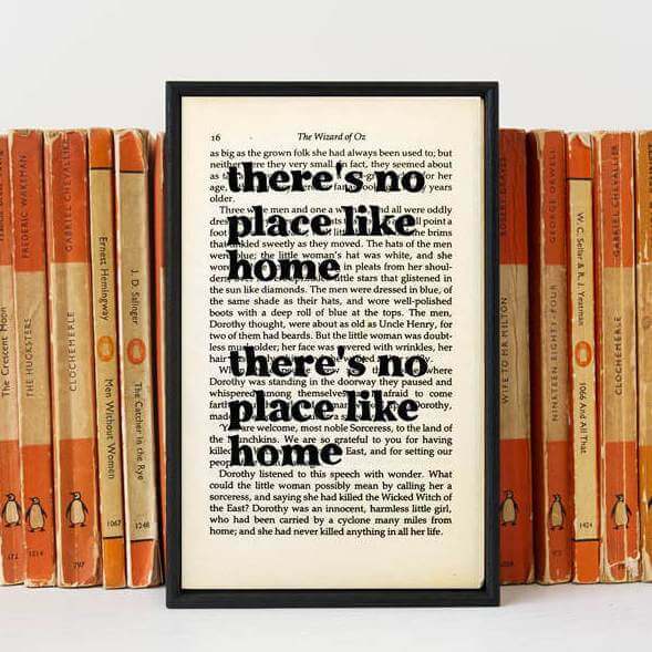 Book Print - There's No Place Like Home - Wizard of Oz