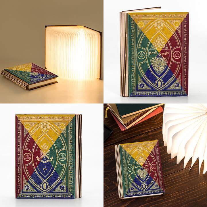 Book Cover Light / Lamp - Book of Spells - Harry Potter Inspired