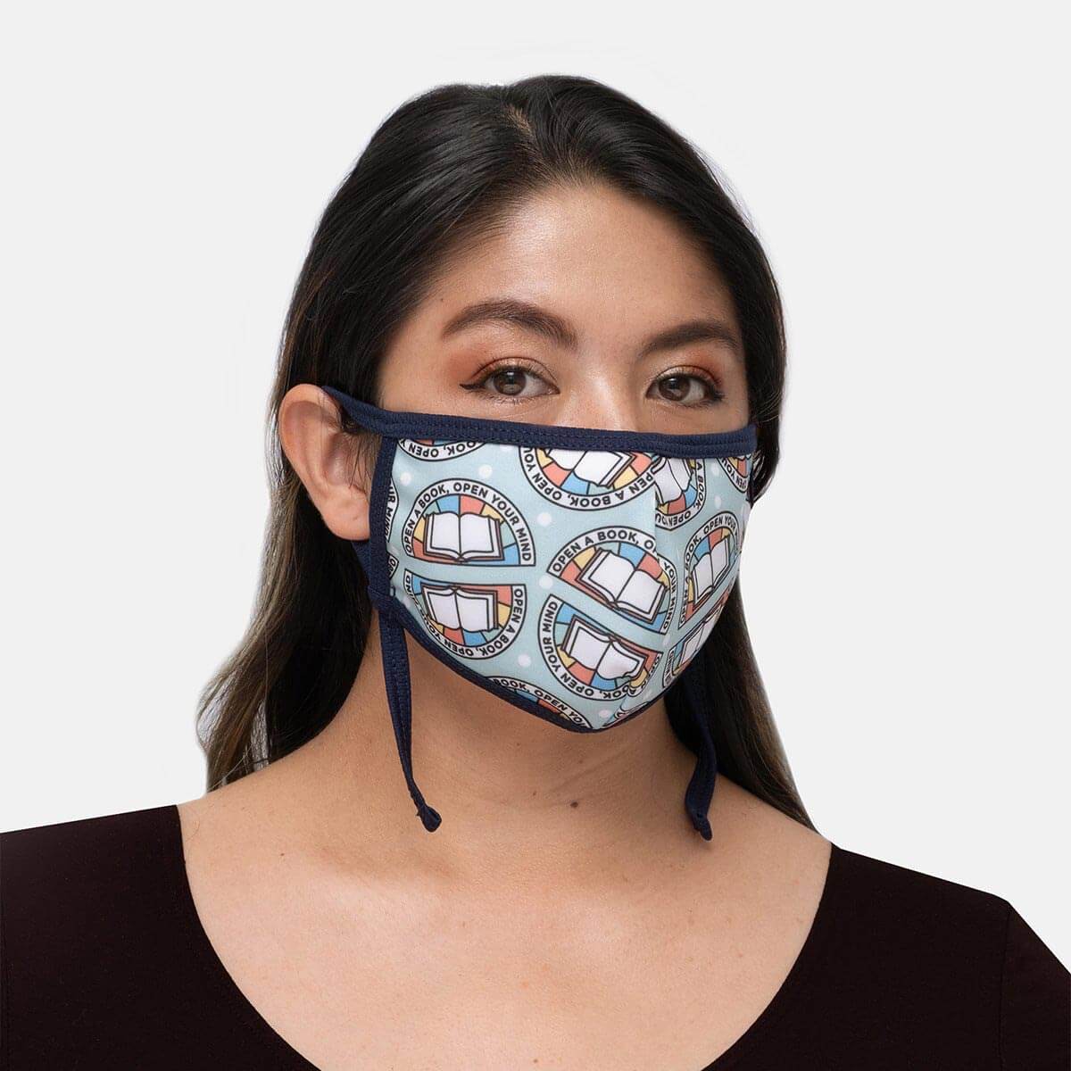 Face Mask - Adult - Adjustable - Open a Book, Open Your Mind