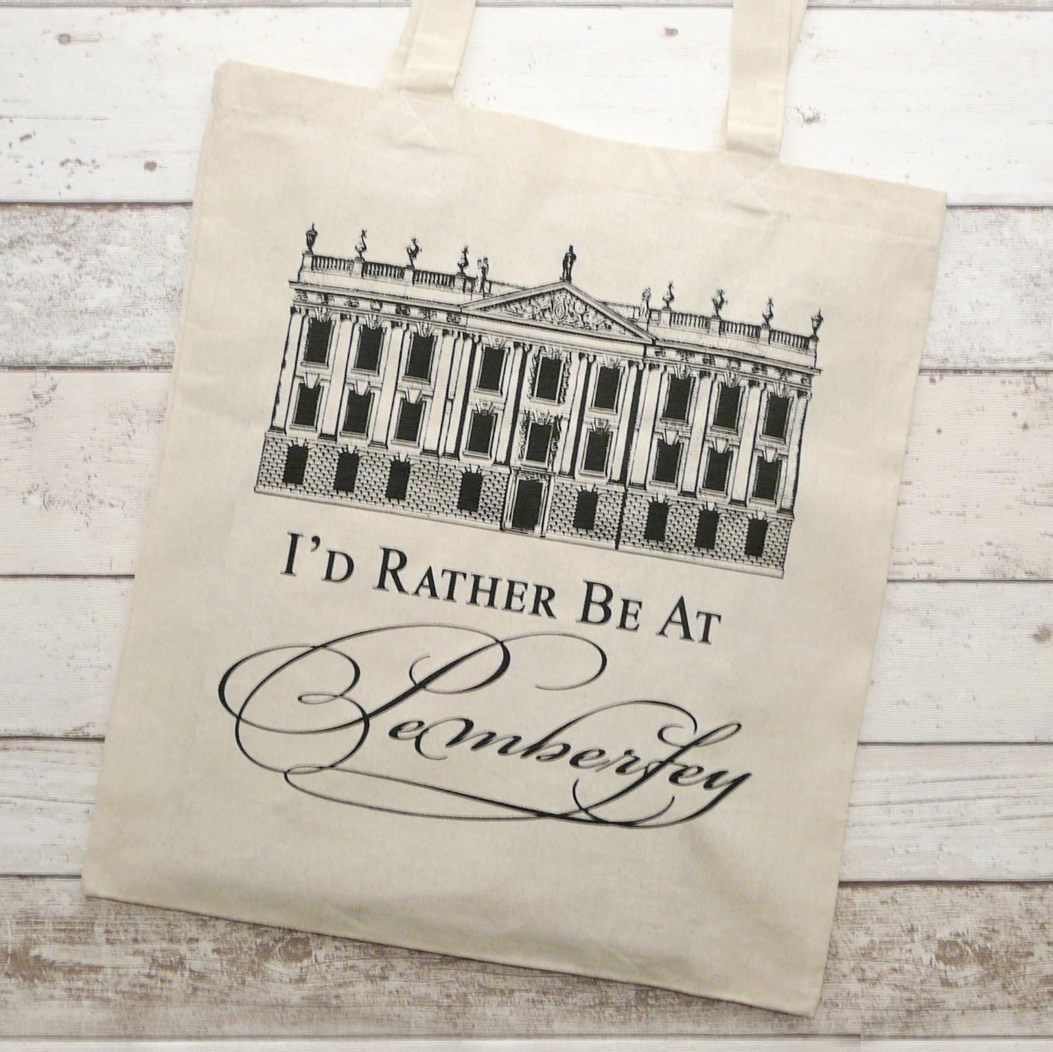 Tote Bag - Jane Austen - I'd Rather Be At Pemberley