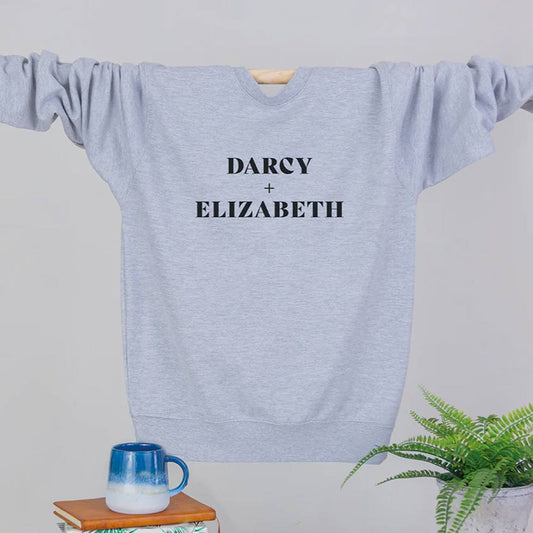 Sweatshirt Top - Literary Couples - Pride & Prejudice - Darcy + Elizabeth