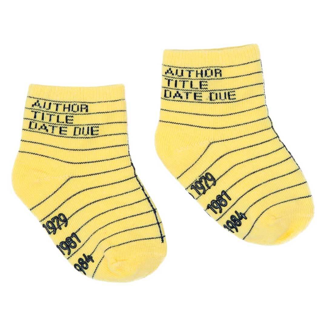 Baby / Toddler Socks - Library Card Design - Set of Four