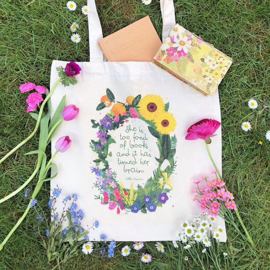 Tote Bag - She is Too Fond of Books... - Little Women