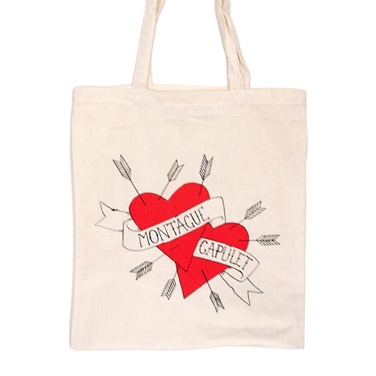 Tote Bag - Shakespeare - Montague & Capulet - Hearts