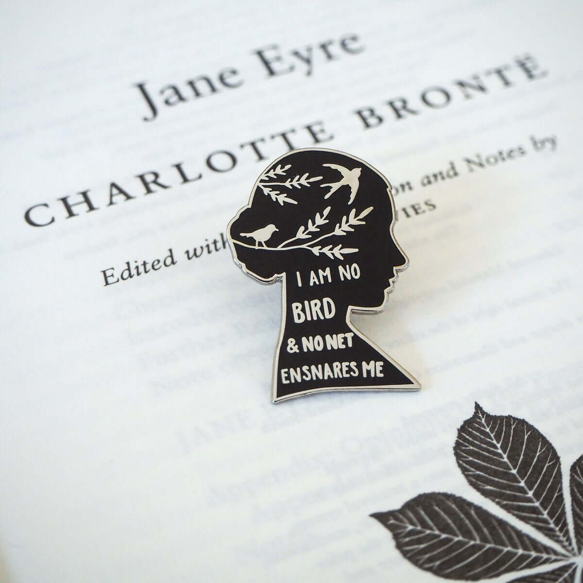 Enamel Pin Badge - I am No Bird - Silhouette - Jane Eyre