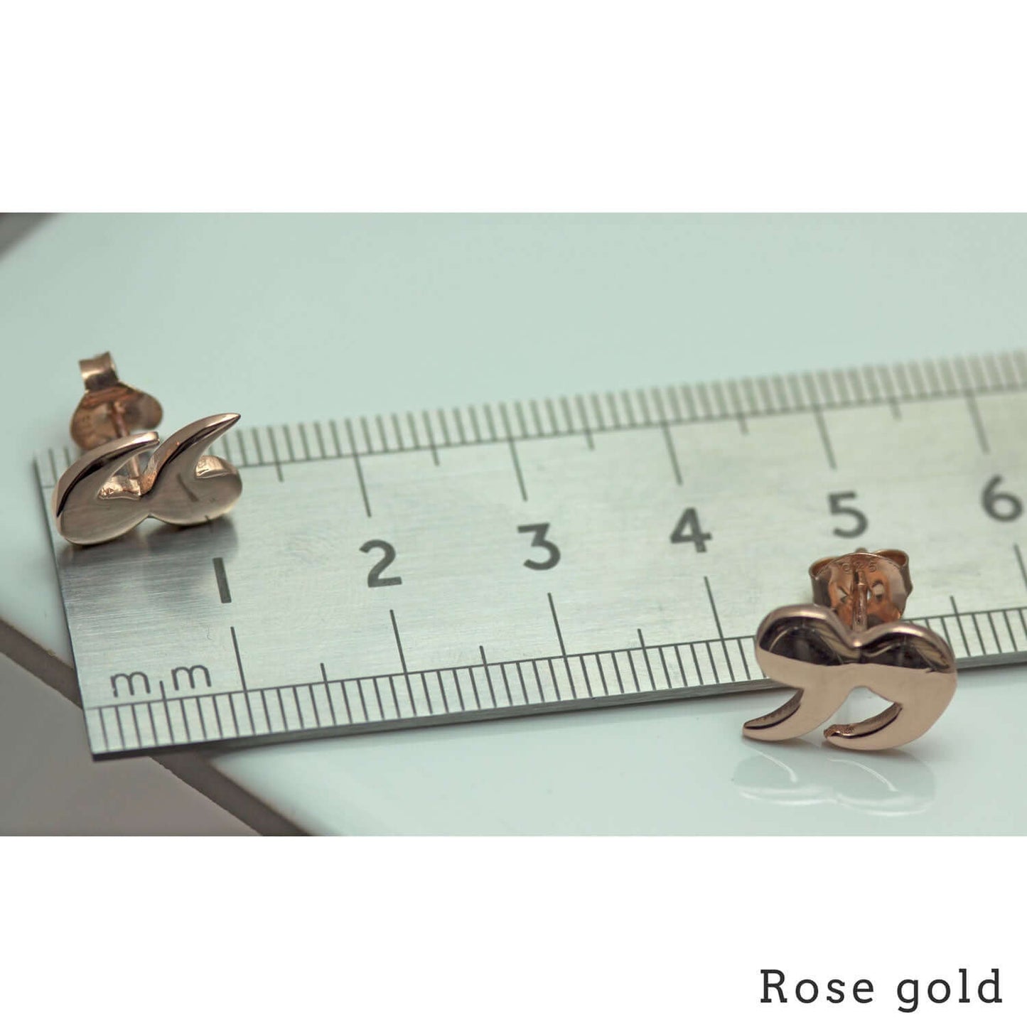 Earrings - Quotation / Speech Marks - Rose Gold - Large