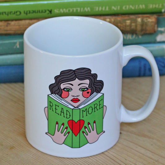 Mug - Vintage Lady - Read More Books