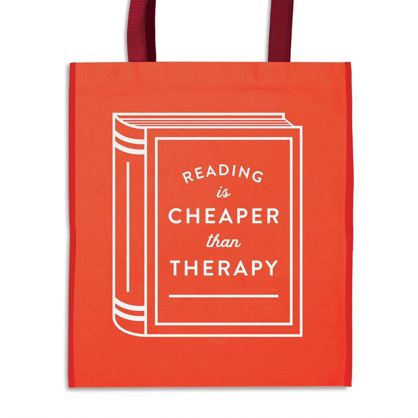 Shopping Bag - Reading is Cheaper Than Therapy - Reusable Plastic