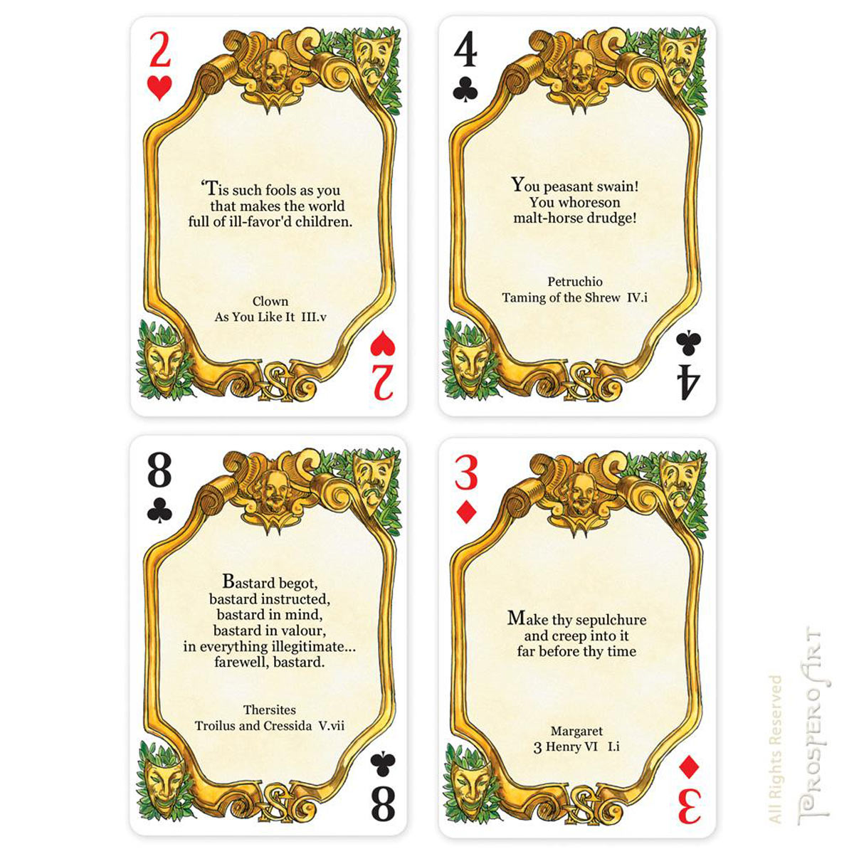 Playing Cards - Shakespeare Insults Luxury Deck