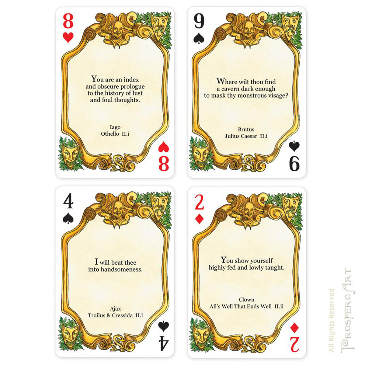 Playing Cards - Shakespeare Insults Luxury Deck