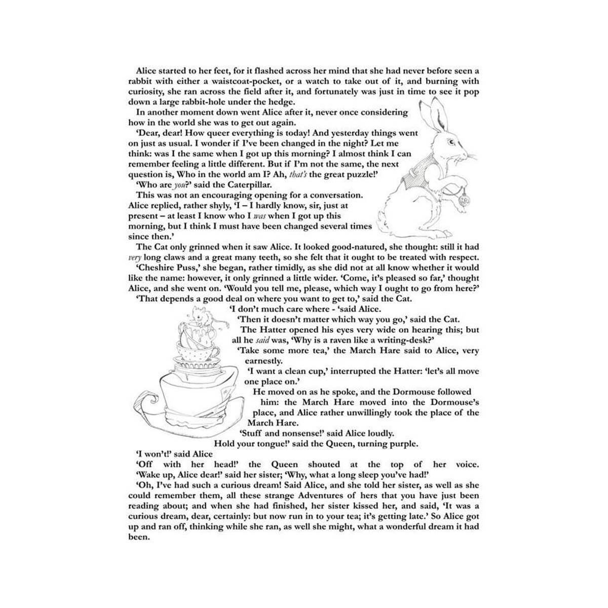Book Scarf - Alice in Wonderland - Lewis Caroll