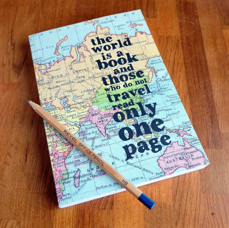 Travel Journal / Notebook - The World is a Book
