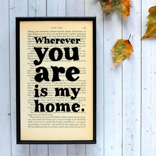 Book Print - Wherever You Are is My Home - Jane Eyre